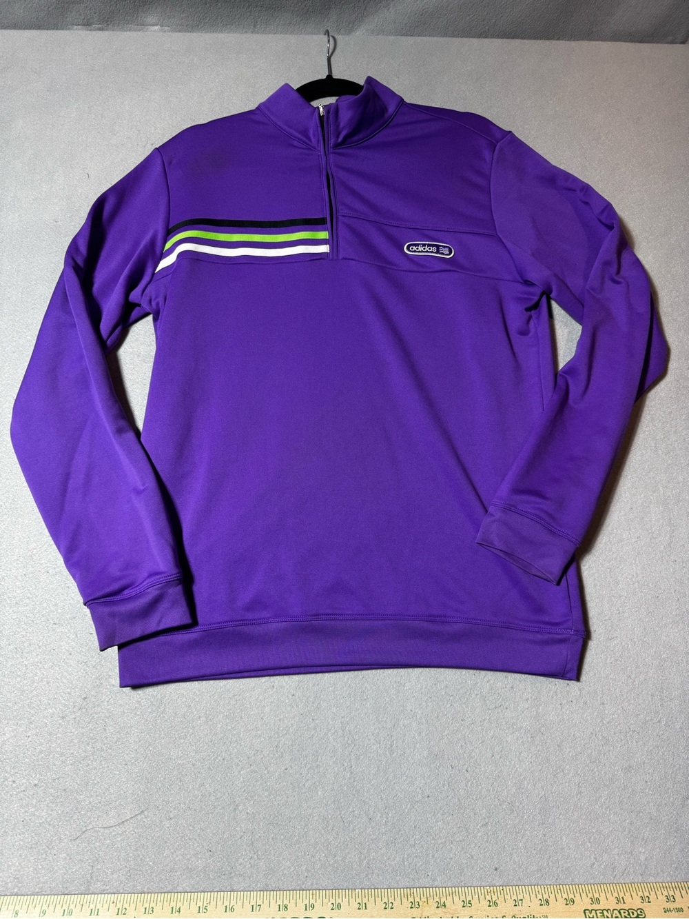 adidas Men’s Purple Half-Zip Performance Pullover Size M